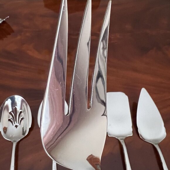 Lenox 5 Pc Serve Set Stainless Scalloped Contemporary Vietnam - Picture 6 of 10